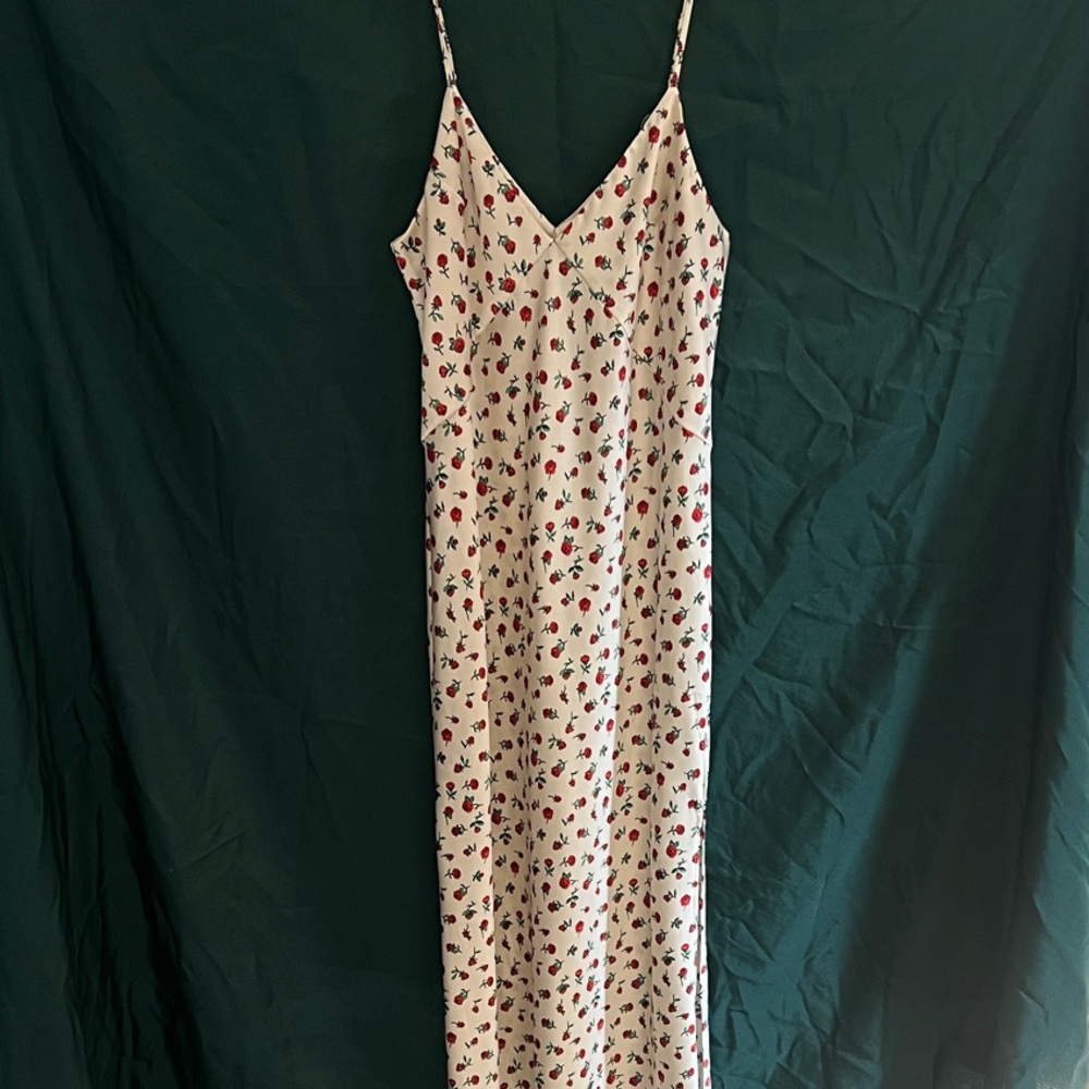 a new day Red and Green Floral Dress